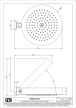Верхний душ Gessi Origini 66152.239 Steel Brushed