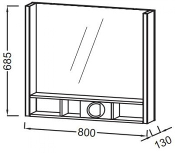 Зеркало Jacob Delafon Terrace EB1736RU-G1C