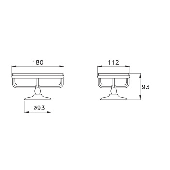 Настольный держатель мыльницы Stella Italica (без мыльницы) 1024 хром UN 10011 CR00