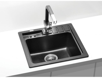 Мойка NIAGARA 20 GRANITAL CARBON-G91 465x465x180;1x с сифоном 1105419,