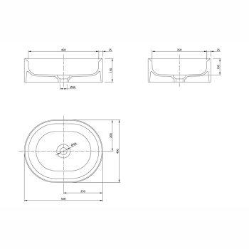 Раковина накладная Knief Pearl 50х40х15 без перелива, белый матовый 0600-053-01/bi matt