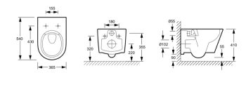 Подвесной унитаз Jacob Delafon Bastille EDAB102-00 белый