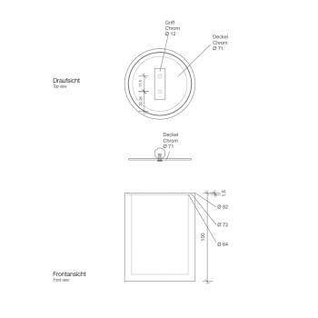 Баночка универсальная Decor Walther Stone 971255 белый / сталь матовая