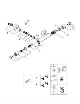 Grohe Термостат для душа с подключением шланга, цвет: хром