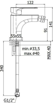 Смеситель для биде Paffoni Sly SY13,1CR