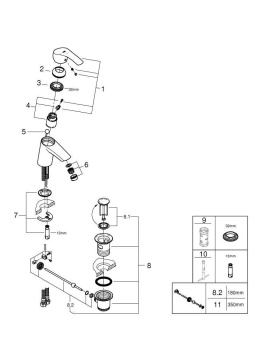 Смеситель для раковины Grohe Eurosmart New S-size 32926002 хром