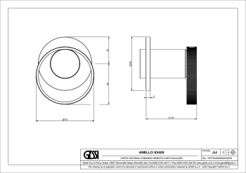 Смеситель для душа Gessi Anello 63409.707 Black Metal Brushed PVD
