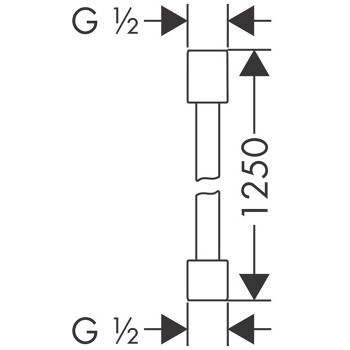 Axor Starck Шланг для ручного душа, 1,25 м, ½’, цвет: хром 28282000
