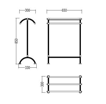 Полотенцедержатель тройной напольный Devon&Devon Single хром DEIMPERIALCR