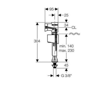 Впускной клапан Geberit 136.753.00.1 белый