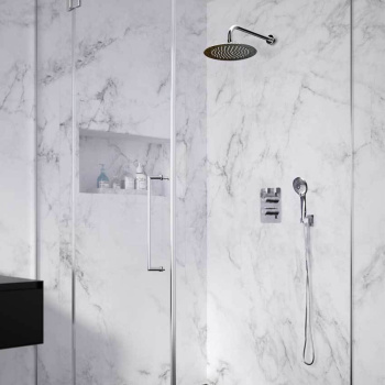 Смеситель для душа Ramonsoler Blautherm встраиваемый термостатический с тропическим и ручным душем 948712RP240