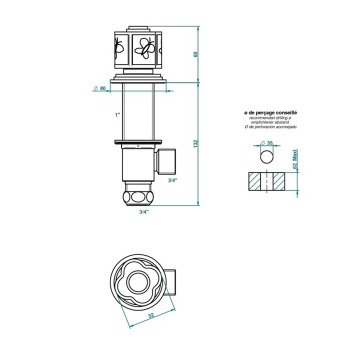 Вентиль смесителя для ванны THG Capucine Mauve Decor Or A7D-F01-36 полированное золото