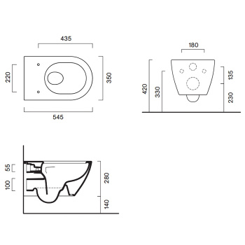 Унитаз подвесной Catalano Sfera 511440001 белый глянцевый