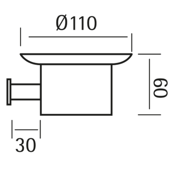 Мыльница подвесная Cisal Xion матовое стекло/нержавеющая сталь XI090600D1