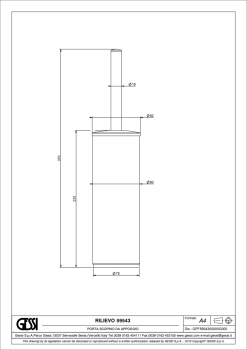 Ершик для унитаза Gessi Rilievo 59543.030 Copper PVD