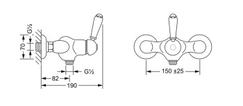 Смеситель для душа Jorger Delphi 109.20.600.000 chrome
