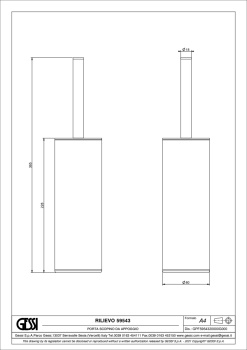 Ершик для унитаза Gessi Rilievo 59543.299 Matte Black