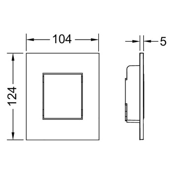 TECEnow Urinal. Панель смыва с клавишей, белая матовая
