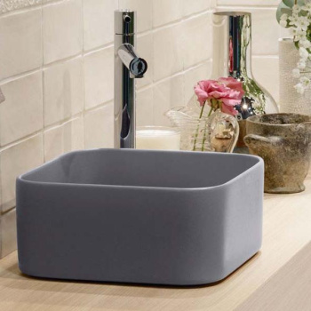 Раковина накладная Cielo Shui Comfort MILAQ BR 25 см серый