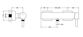 Смеситель для душа Jorger Charleston Square 634.20.605.000 chrome