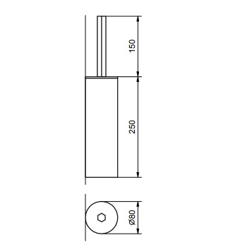 Ершик для унитаза Fantini Venezia настенный, хром 94 02 7847