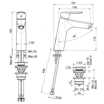 Смеситель для раковины Fima Carlo Frattini Spot F3001LCR click-clack, хром