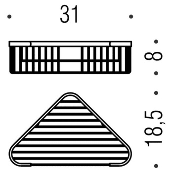 Угловая полочка Colombo Angolari хром B9613.CR