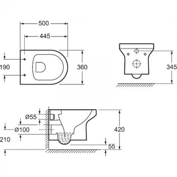 Унитаз подвесной Jacob Delafon Elite EDX112-00 белый