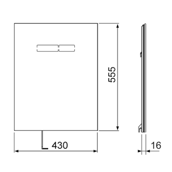 Верхняя панель с сенсорным блоком управления TECE Tecelux 9650003