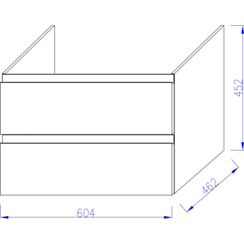 Тумба для комплекта 60 см Jacob Delafon Madeleine EB2052-J51 матовый белый