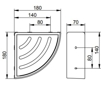 Угловая корзинка для душа Keuco Elegance 11657250001 латунь шлифованная\антрацит