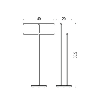 Стойка для аксессуаров Colombo Plus 83.5см. напольная, хром W4938.CR