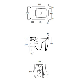 Унитаз напольный Simas Henges HE01 sabbia matt коричневый
