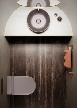 Раковина Ø40 h13 Catalano Zero накладная Cemento satinato 0123400023