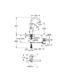 Смеситель для раковины Vigour By Grohe 75140526 хром