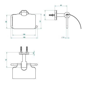 Держатель туалетной бумаги с крышкой THG Nihal Porcelaine Ivoire U2N-F30-538AC soft gold