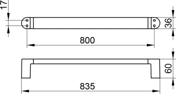 Полотенцедержатель Keuco Elegance 11601010800 хром