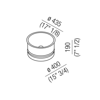 Раковина Agape Vieques 43.5x19, без отв., накладная, темно-серый ACER0798PZG *0