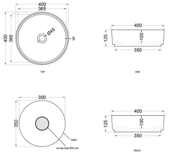 Раковина накладная Cielo Shui Comfort SHCOLAO40- CS 40 см белый
