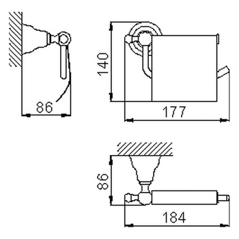 Держатель туалетной бумаги с крышкой Cisal Arcana золото AR09042024