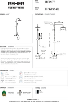 Душевая система Remer Infinity хром (CR) I37A7RV54QI