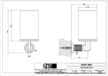Стакан Gessi Inciso 58507.707 Black Metal Brushed PVD