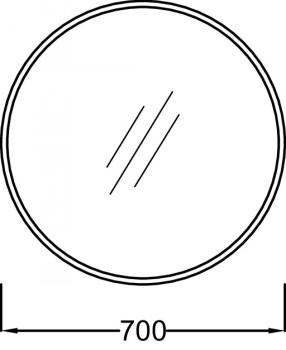 Jacob Delafon Odeon Rive Gauche Зеркало круглое 70 см , медь