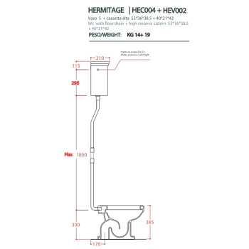 Унитаз напольный Artceram Hermitage HEA006 73