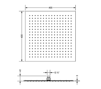 Верхний душ Jorger 649.13.980.000 chrome