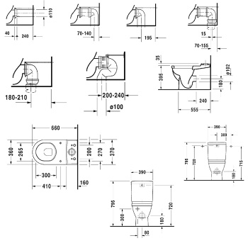 Чаша напольного унитаза Duravit Starck 3 128090000