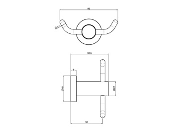 Крючок двойной Fima Carlo Frattini ROTOLA F6004/2NS