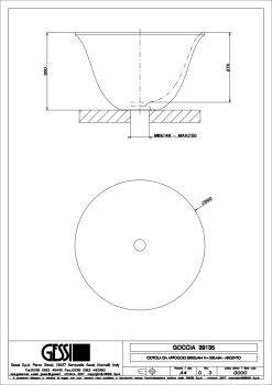 Накладная раковина Gessi Goccia 39135.519 Gres