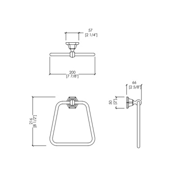Полотенцедержатель кольцо Devon&Devon Jubilee никель JB107NK