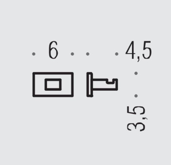 Крючок одинарный Colombo Look LC27 хром BLC27.CR